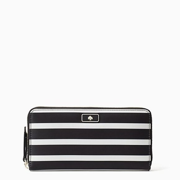 Kate Spade Handbags - Kate Spade Dawn Black-Multi Sailing Stripe Wallet